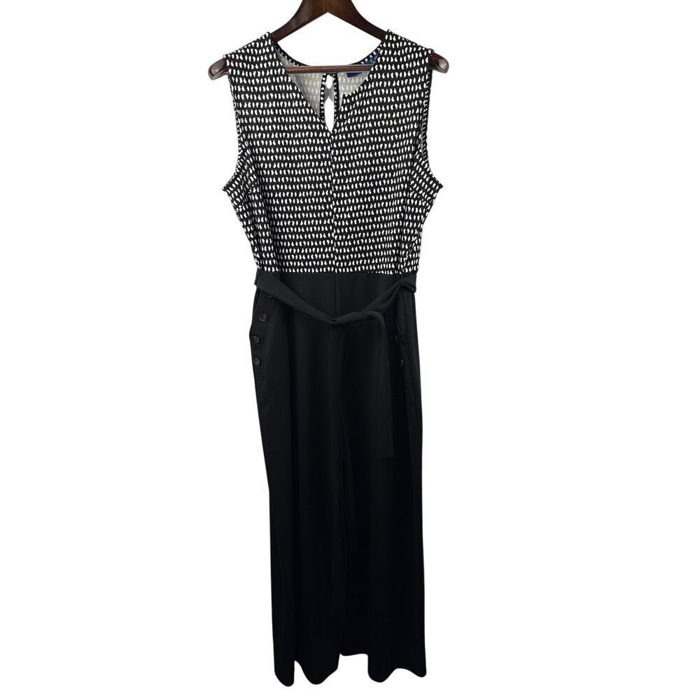 Women’s Apt. 9 Size XXL Black w/ White Pattern Jumpsuit